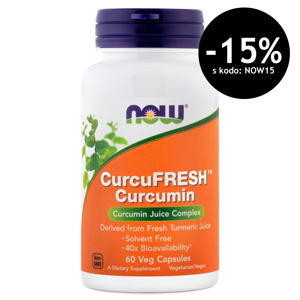 NOW CurcuFresh Kurkumin 500 mg, kapsule (60 kapsul)